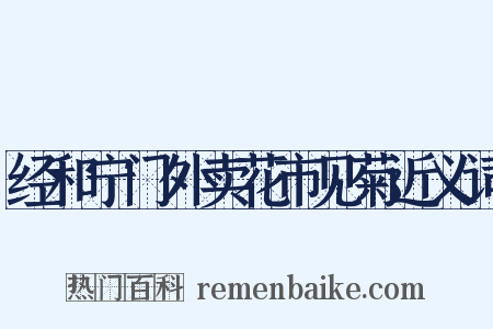 经和宁门外卖花市见菊近义词是什么意思的图片